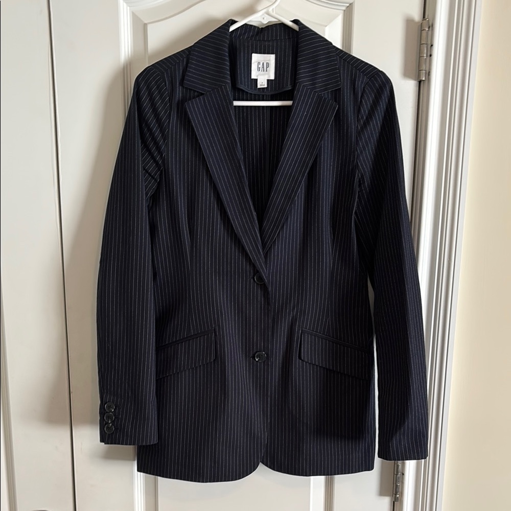 GAP Navy Pinstripe Blazer